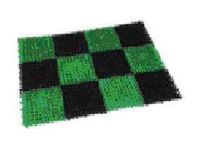 Коврик «Травка» черно-зеленый 48×56