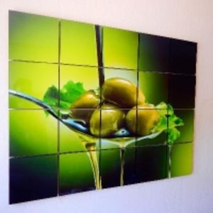 Лаковая модульная картина "Оливки в масле"