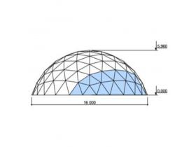 Шатер полусфера купол диаметр 16 метров