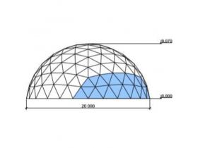 Шатер полусфера купол диаметр 20 метров