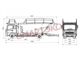 Эвакуатор-автовоз двухуровневый Hino — 500