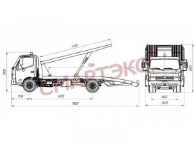 Эвакуатор-автовоз Hino — 720 с двухуровневой платформой