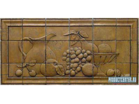 Рельефная плитка, глазурованная, размер 10×10 см.