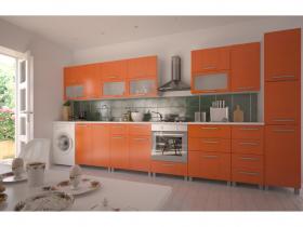 Кухня МДФ «Оранжевый металлик»