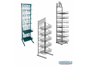 Стенды с корзинами, крючками