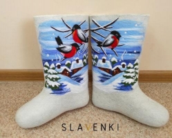 Комплект валенки и варежки