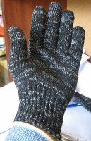 Рабочие перчатки х/б без ПВХ 7 класса 10 пар (6 нитка)