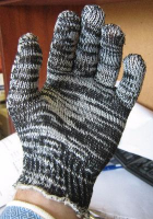 Рабочие перчатки х/б без ПВХ 7 класса 10 пар (3 нитки)