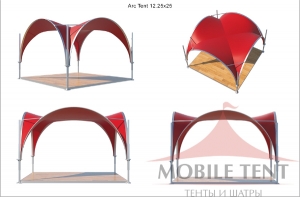 Арочный шатер MOBILE TENT  3,5 х 3,5 - 12,25