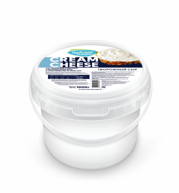 Сыр творожный сливочный cream cheese “чудское озеро”, с м.д.ж. в сухом веществе не менее 60%